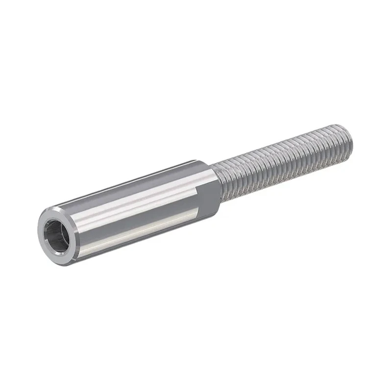Staubli Silver 3 mm Terminal Post, M4 Thread, 55A, Height Above Panel 20mm 01.0002
