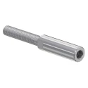Staubli Silver 3 mm Terminal Post, M4 Thread, 55A, Height Above Panel 20mm 01.0002