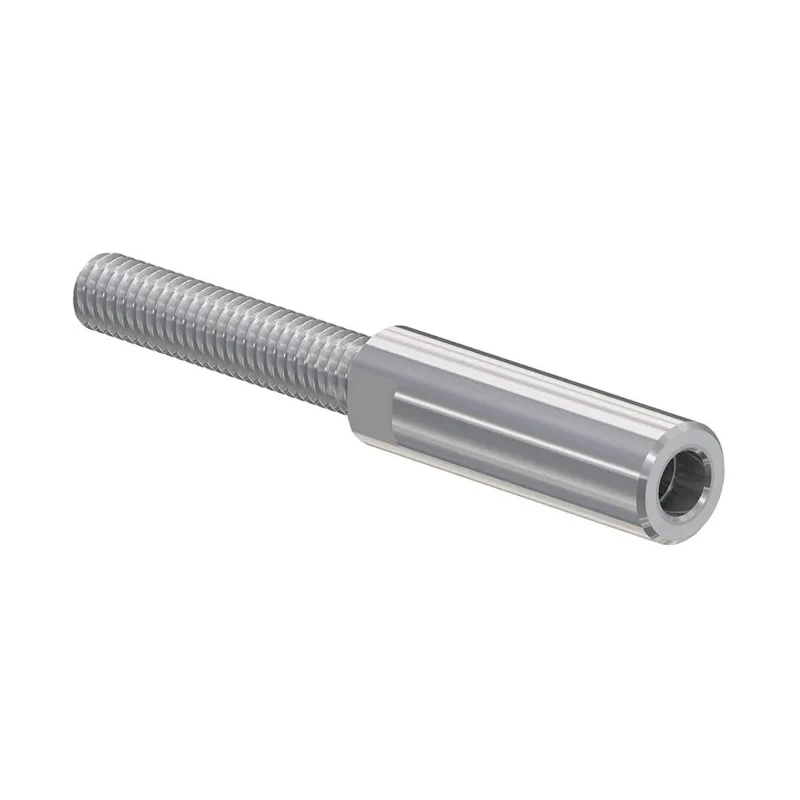 Staubli Silver 3 mm Terminal Post, M4 Thread, 55A, Height Above Panel 20mm 01.0002