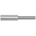Staubli Silver 3 mm Terminal Post, M4 Thread, 55A, Height Above Panel 20mm 01.0002