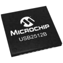 Microchip 2-Channel USB 2.0 Controller IC, 3 V to 3.6 V Single Power Supply, 36-Pin SQFN USB2512B-I/M2