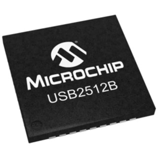 Microchip 2-Channel USB 2.0 Controller IC, 3 V to 3.6 V Single Power Supply, 36-Pin SQFN USB2512B-I/M2