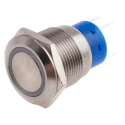 RS PRO Illuminated Momentary Push Button Switch, Panel Mount, 19.2 mm Cutout, SPDT, Yellow LED, IP67, 250 V AC 5A 111-5777
