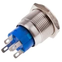 RS PRO Illuminated Momentary Push Button Switch, Panel Mount, 19.2 mm Cutout, SPDT, Yellow LED, IP67, 250 V AC 5A 111-5777