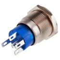 RS PRO Illuminated Push Button Switch, Latching, Panel Mount, 19.2 mm Cutout, SPDT, Green LED, IP67, 250 V AC 5A 111-5784