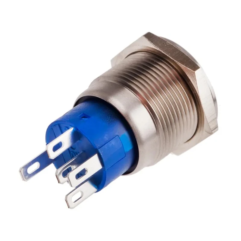 RS PRO Illuminated Push Button Switch, Latching, Panel Mount, 19.2 mm Cutout, SPDT, Green LED, IP67, 250 V AC 5A 111-5784