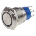 RS PRO Illuminated Momentary Push Button Switch Panel Mount 19.2 mm Cutout SPDT White LED IP67 250V 5A 111-5791