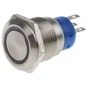 RS PRO Illuminated Push Button Switch, Latching, Panel Mount, 19.2 mm Cutout, SPDT, Red LED, IP67, 250 V AC, 250 V 111-5795