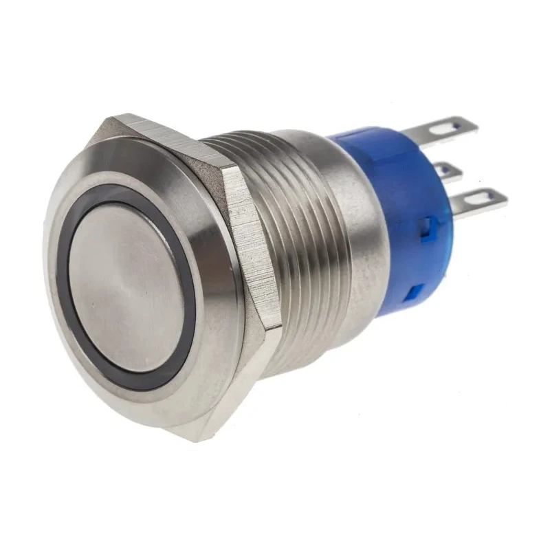 RS PRO Illuminated Push Button Switch, Latching, Panel Mount, 19.2 mm Cutout, SPDT, Red LED, IP67, 250 V AC, 250 V 111-5795