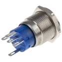 RS PRO Illuminated Push Button Switch, Latching, Panel Mount, 19.2 mm Cutout, SPDT, Red LED, IP67, 250 V AC, 250 V 111-5795