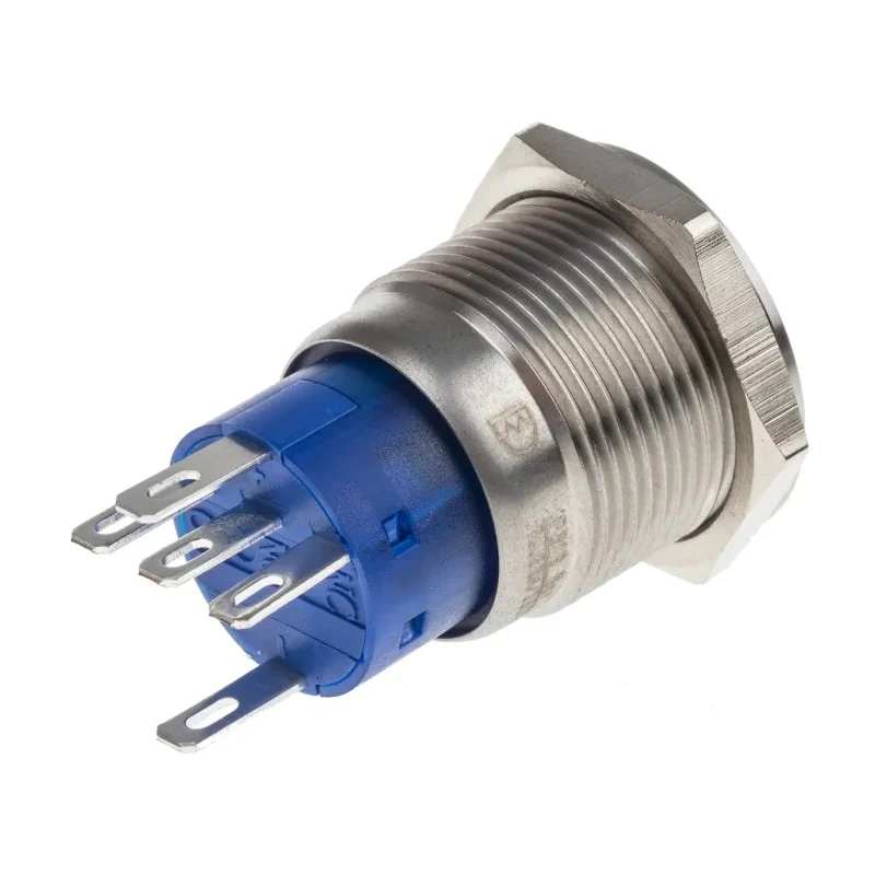RS PRO Illuminated Push Button Switch, Latching, Panel Mount, 19.2 mm Cutout, SPDT, Red LED, IP67, 250 V AC, 250 V 111-5795