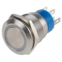 RS PRO Illuminated Push Button Switch, Latching, Panel Mount, 19.2 mm Cutout, DPDT, White LED, IP67, 250 V AC 5A 111-5789