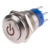 RS PRO Illuminated Momentary Push Button Switch Panel Mount 19 mm Cutout DPDT Red LED IP67 110V 111-5821