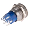 RS PRO Illuminated Momentary Push Button Switch, Panel Mount, 19 mm Cutout, DPDT, Red LED, IP67, 250 V AC 5A 111-5819