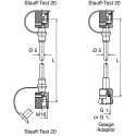 Stauff Hydraulic Test Point Hose 1m Length, Threaded Male M16 x 1/4 to M16, 400 bar Max Operating Pressure SMS 20 1000A