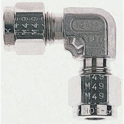 Parker Stainless Steel Pipe Fitting 90° Elbow, 6mm Length, 680 bar Pressure EEM6-316