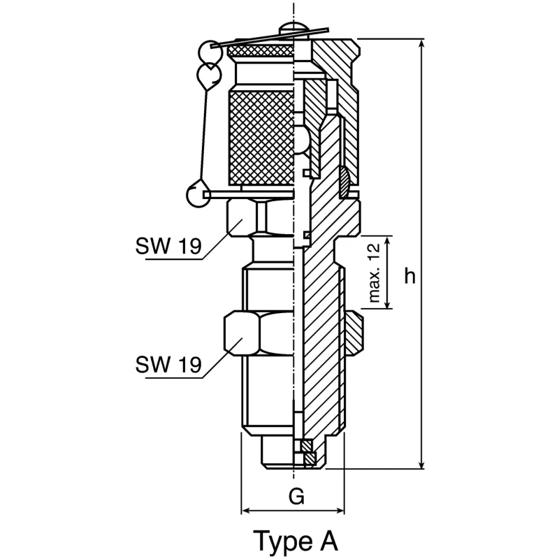 Stauff Hydraulic Test Point, Metric Thread Size M16, Maximum Operating Temperature 200°C, Seal Material EPDM SSK 20 P