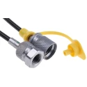 Stauff Hydraulic Test Point Hose 2m, Threaded Male Connections M16 x 1/4 to 1/4 in G, 400 bar Operating SMS 20/M2000A
