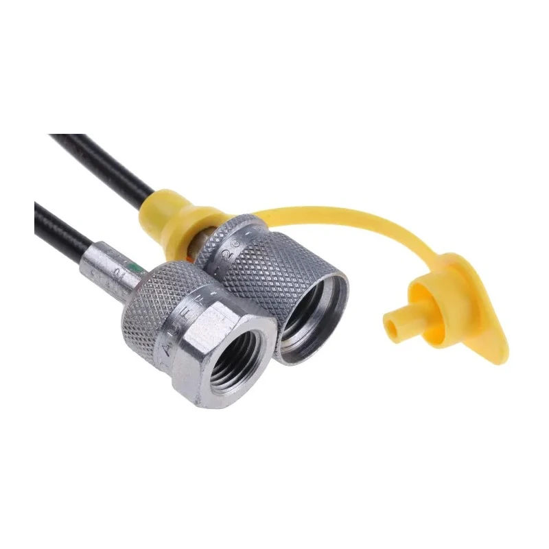 Stauff Hydraulic Test Point Hose 2m, Threaded Male Connections M16 x 1/4 to 1/4 in G, 400 bar Operating SMS 20/M2000A