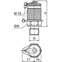 Stauff Hydraulic Test Point Metric Thread M12 x 1.5, Seal Material EPDM Fluorelastomer Nitrile Rubber, Max SMK 20 M12X1.5 VC