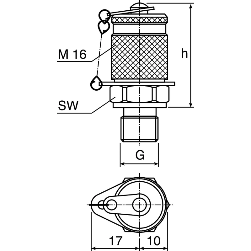Stauff Hydraulic Test Point Metric Thread M12 x 1.5, Seal Material EPDM Fluorelastomer Nitrile Rubber, Max SMK 20 M12X1.5 VC