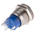 RS PRO Illuminated Push Button Switch, Momentary, Panel Mount, 19.2 mm Cutout, SPDT, White LED, IP67, 250 V AC 5A 111-5827