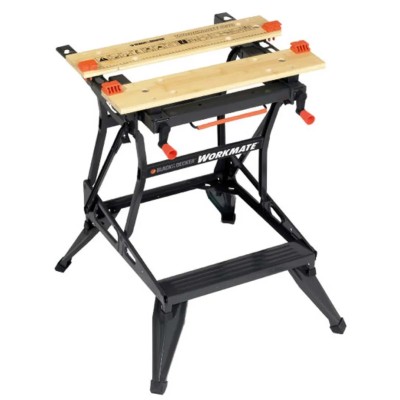 Black & Decker Portable Steel Workbench with Adjustable Height, 610 mm Width, 775 mm Height, 160kg Max Load WM550-XJ