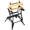 Black & Decker Portable Steel Workbench with Adjustable Height, 610 mm Width, 775 mm Height, 160kg Max Load WM550-XJ