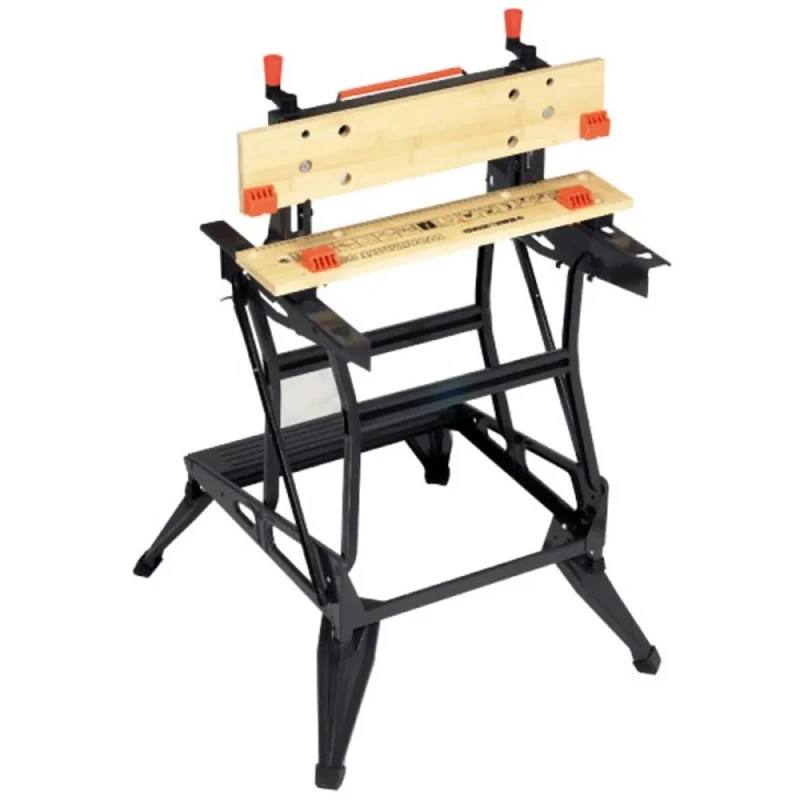 Black & Decker Portable Steel Workbench with Adjustable Height, 610 mm Width, 775 mm Height, 160kg Max Load WM550-XJ