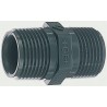 Georg Fischer Plastic Pipe Fitting Straight Threaded R Nipple 1 to 1/2 in Polyvinyl Chloride PVC-U 67mm 721911910