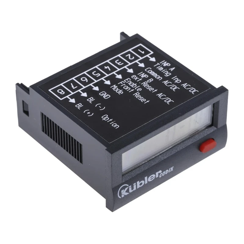 Kubler 8 Digit Counter CODIX 134, 8mm Digit Height, Panel Mount, 22.2x45mm Cut-Out 6.134.012.853