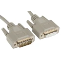 Phoenix Contact Serial Cable Male D-Sub 15-Pin to Female DB15 1m PVC Jacket 125V VS-15-DSUB-20-LI-1.0 DB15