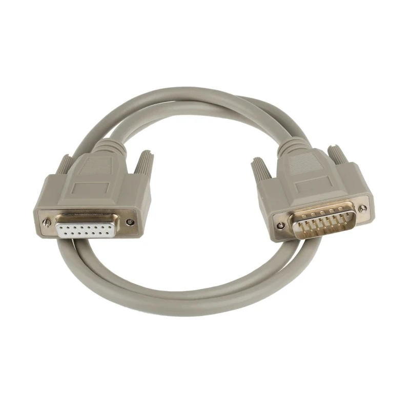 Phoenix Contact Serial Cable Male D-Sub 15-Pin to Female DB15 1m PVC Jacket 125V VS-15-DSUB-20-LI-1.0 DB15