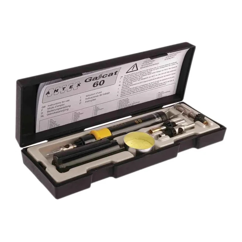 Ersa 60W Gas Soldering Iron Kit with Robust Plastic Case, Tray and Cleaning Sponge XG060KT