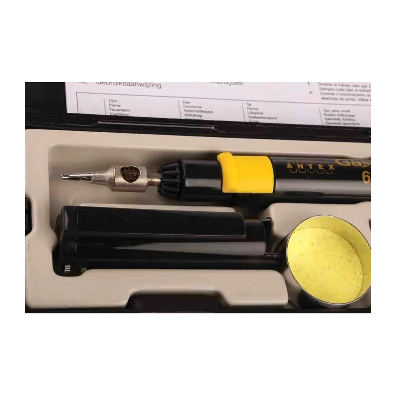 Ersa 60W Gas Soldering Iron Kit with Robust Plastic Case, Tray and Cleaning Sponge XG060KT