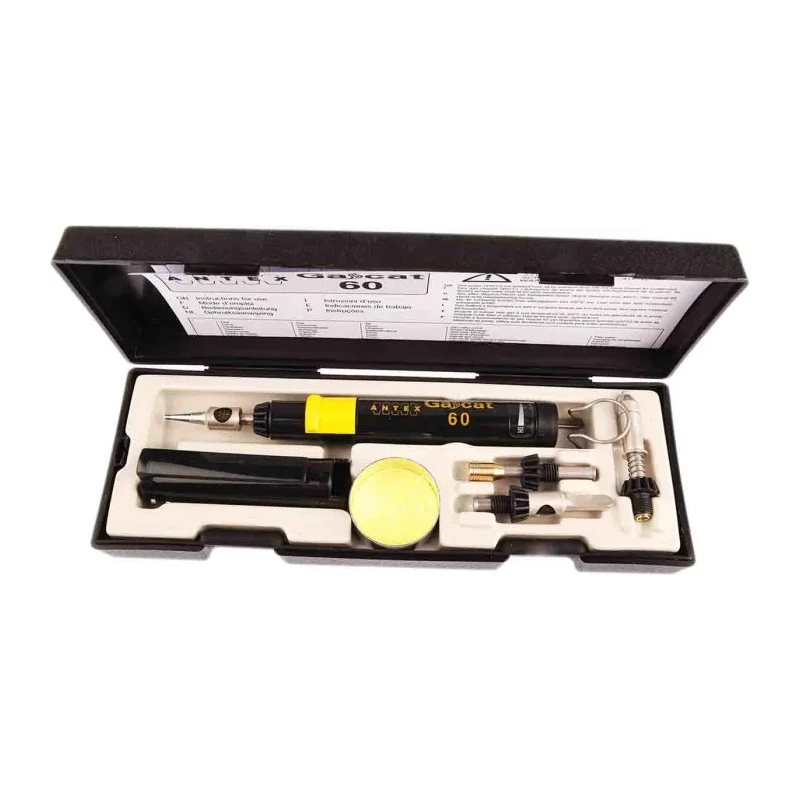 Ersa 60W Gas Soldering Iron Kit with Robust Plastic Case, Tray and Cleaning Sponge XG060KT