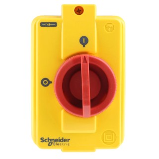 Schneider Electric 3-Pole Panel Mount Isolator Switch, IP55, 8.1A, 4 kW, Red Handle, Padlock Compatible VCFN12GE
