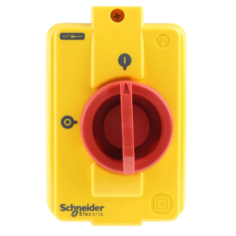 Schneider Electric 3-Pole Panel Mount Isolator Switch, IP55, 8.1A, 4 kW, Red Handle, Padlock Compatible VCFN12GE