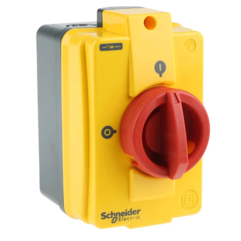 Schneider Electric 3-Pole Panel Mount Isolator Switch, IP55, 8.1A, 4 kW, Red Handle, Padlock Compatible VCFN12GE
