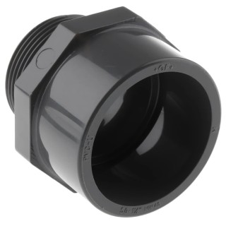 Georg Fischer Plastic Pipe Fitting Straight Threaded Adapter 1 to 1/2 in 721910710