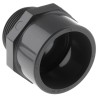 Georg Fischer Plastic Pipe Fitting Straight Threaded Adapter 1 to 1/2 in 721910710