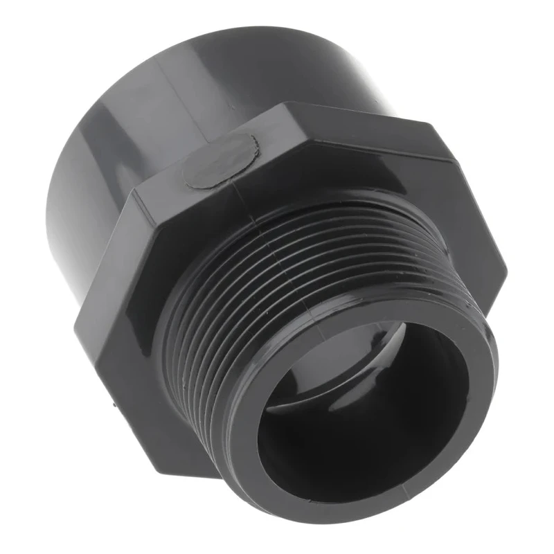 Georg Fischer Plastic Pipe Fitting Straight Threaded Adapter 1 to 1/2 in 721910710
