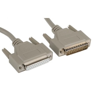 Phoenix Contact Male D-Sub 25-Pin to Female DB25 Serial Cable, 5 m Polyvinyl Chloride Grey Jacket VS-25-DSUB-20-LI-5.0 DB25