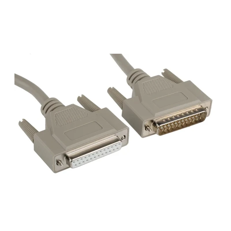 Phoenix Contact Male D-Sub 25-Pin to Female DB25 Serial Cable, 5 m Polyvinyl Chloride Grey Jacket VS-25-DSUB-20-LI-5.0 DB25