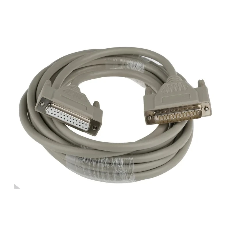 Phoenix Contact Male D-Sub 25-Pin to Female DB25 Serial Cable, 5 m Polyvinyl Chloride Grey Jacket VS-25-DSUB-20-LI-5.0 DB25