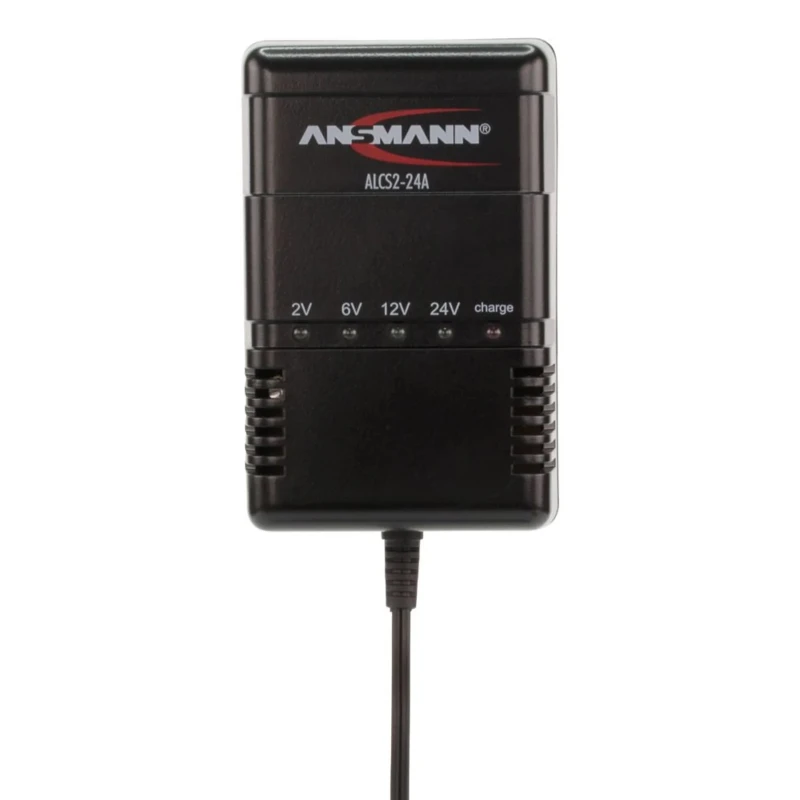 Ansmann Lead Acid Battery Charger Compatible with 2 V, 6 V, 12 V, 24 V Batteries 900 mA Charge Current 2.4 to 24 Ah 9164016