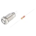 RS PRO Illuminated Push Button Switch, Latching, Panel Mount, 12 mm Cutout, SPST, Blue LED, IP40, 36 V dc 111-6513