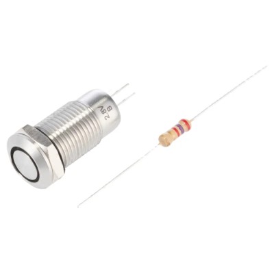 RS PRO Illuminated Push Button Switch, Latching, Panel Mount, 12 mm Cutout, SPST, Blue LED, IP40, 36 V dc 111-6513