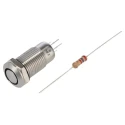 RS PRO Illuminated Push Button Switch, Latching, Panel Mount, 12 mm Cutout, SPST, Blue LED, IP40, 36 V dc 111-6513