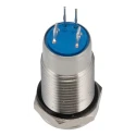 RS PRO Illuminated Push Button Switch, Latching, Panel Mount, 12 mm Cutout, SPST, Blue LED, IP40, 36 V dc 111-6513